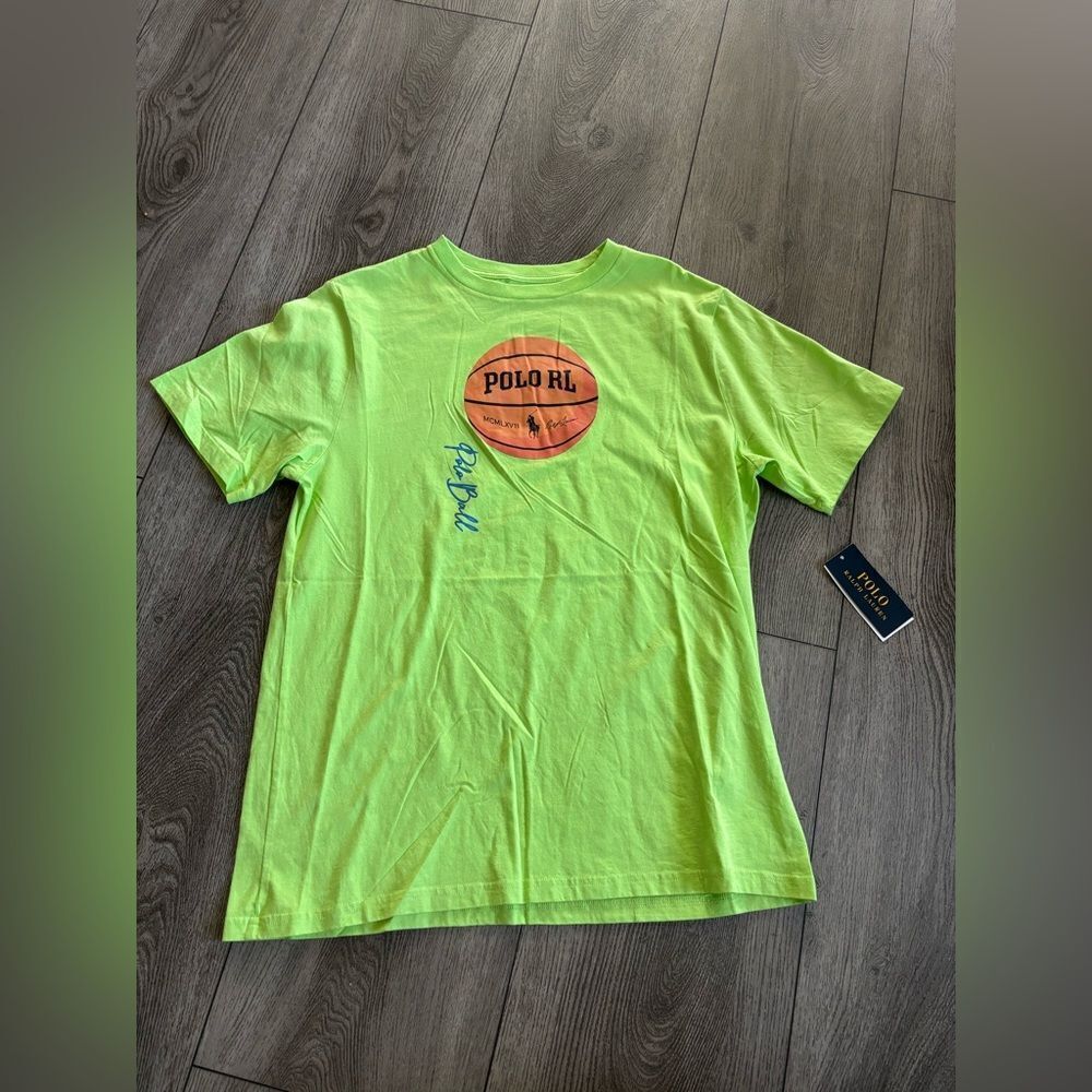 Polo RL  Sscn-knit Shirts-t-shirt 26/1 Jersey  Lime Green T-Shirt